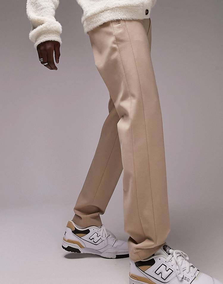 Topman skinny pants with side panel in stone